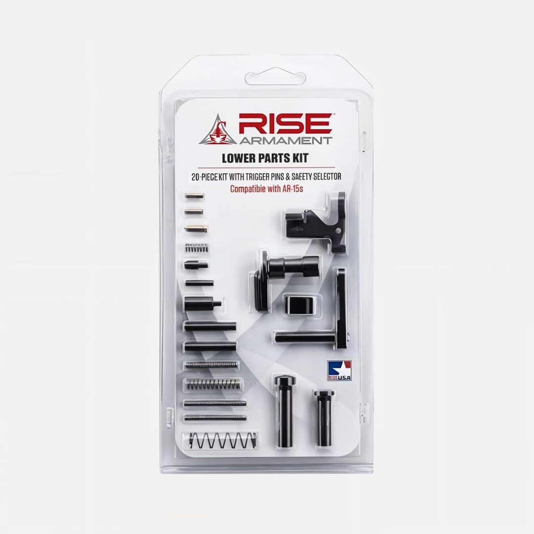 RISE Armament AR 15 Lower Parts Kit With Trigger Pins & Safety Selector