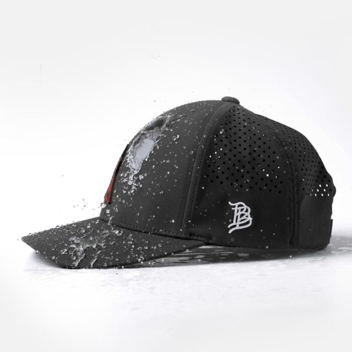 RISE Performance Curved Structured Hat - Black