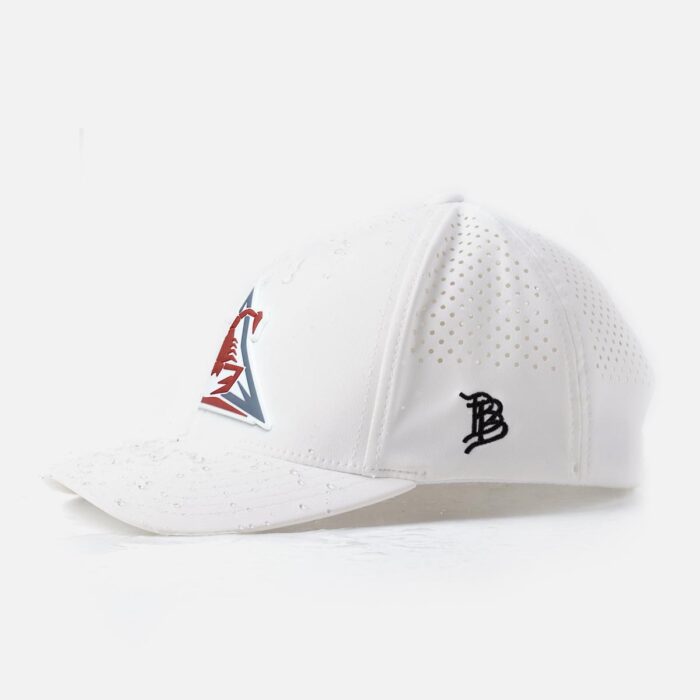 RISE Performance Curved Structured Hat - White