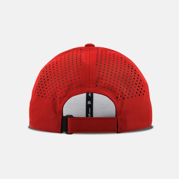 RISE Performance Curved Structured Hat - Red