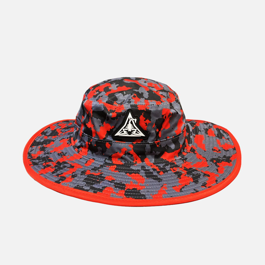 Red camouflage bucket hat deals