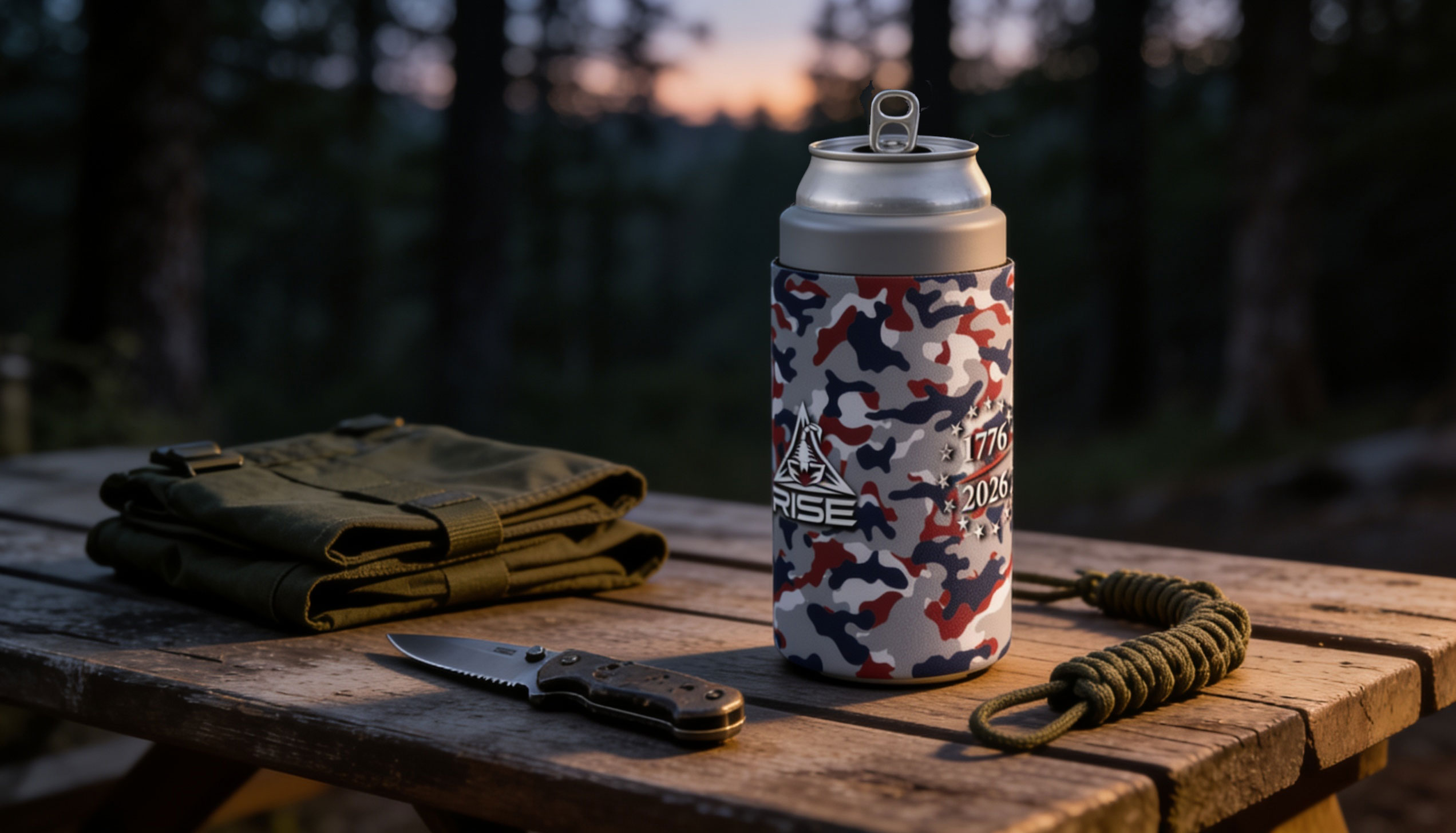 RISE 1776/2026 Slim Can Cooler
