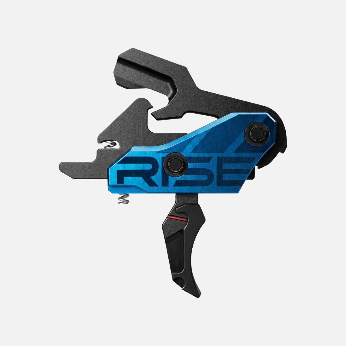 RISE Blitz Defense G2 Slide-and-Snap AR Trigger - Curved-Right-Blu