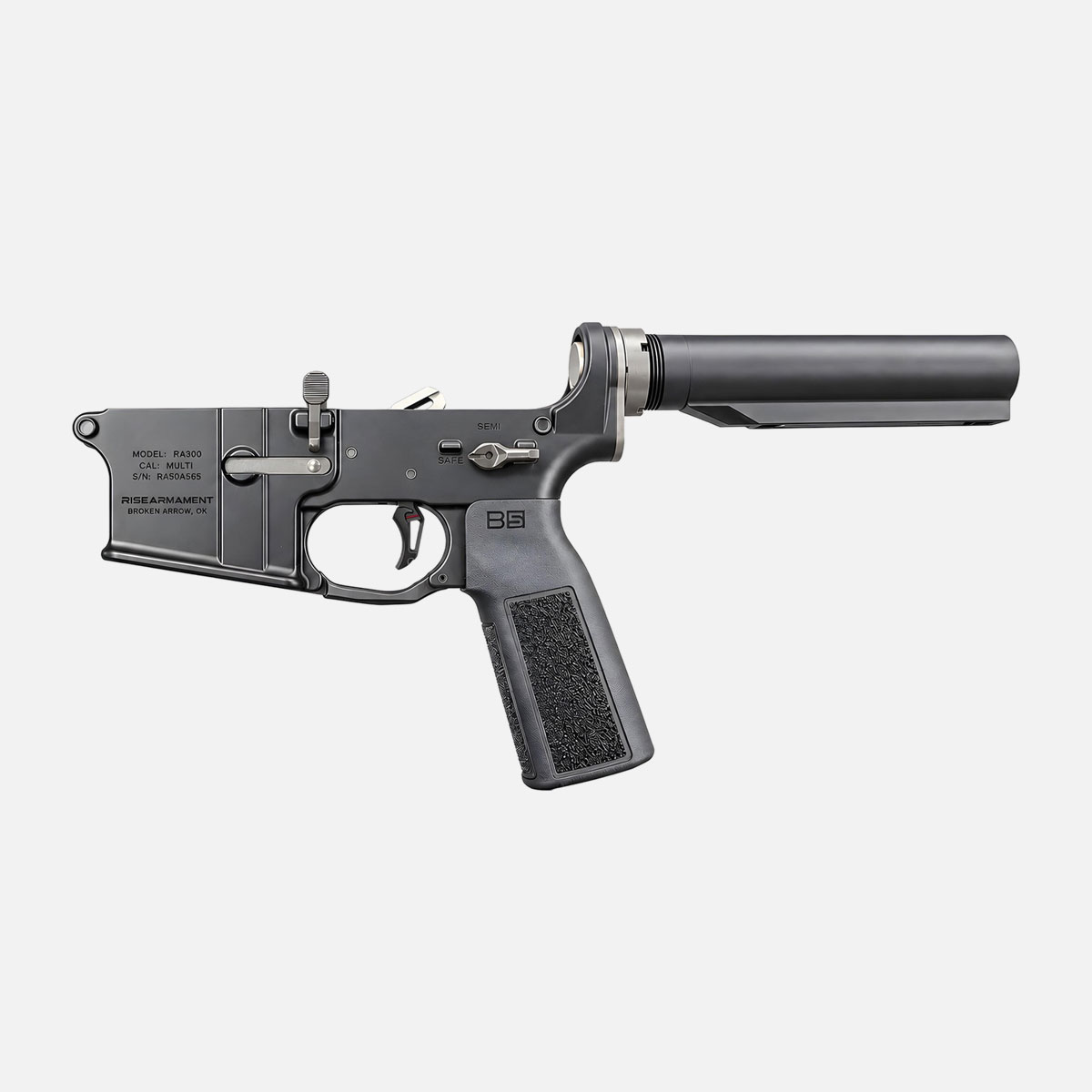 RISE AR-15 Complete Lower Receiver with Rev 535 Slide-and-Snap Trigger